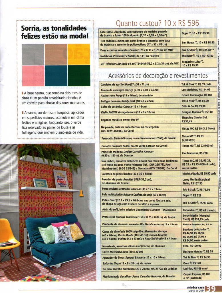 Revista Minha Casa, Materia Pag 4